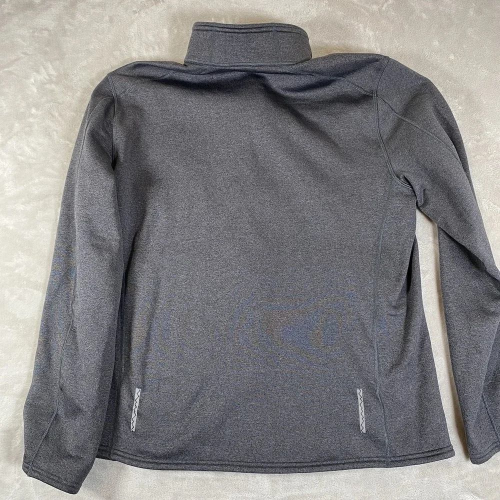 LL Bean Knit Full Zip Jacket Mens L Gray Hiking Outdoor